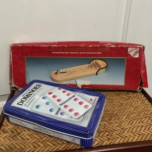 Dominoes and mini bowling set